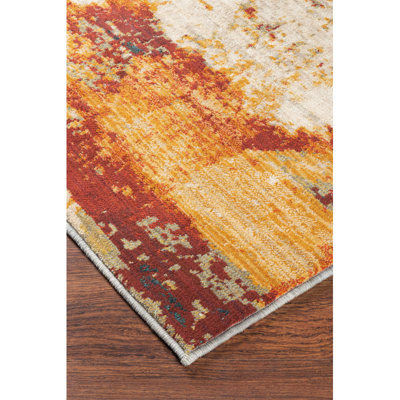 Latitude Run Middlesex Teal/Yellow Area Rug Wayfair